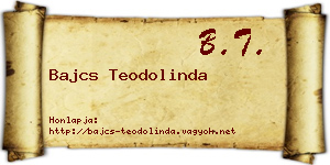 Bajcs Teodolinda névjegykártya
